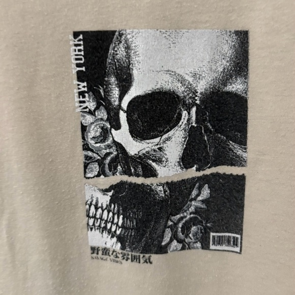 FRESH LAUNDRY double sided Grim Reaper short sleeve cotton blend size medium - Picture 4 of 6